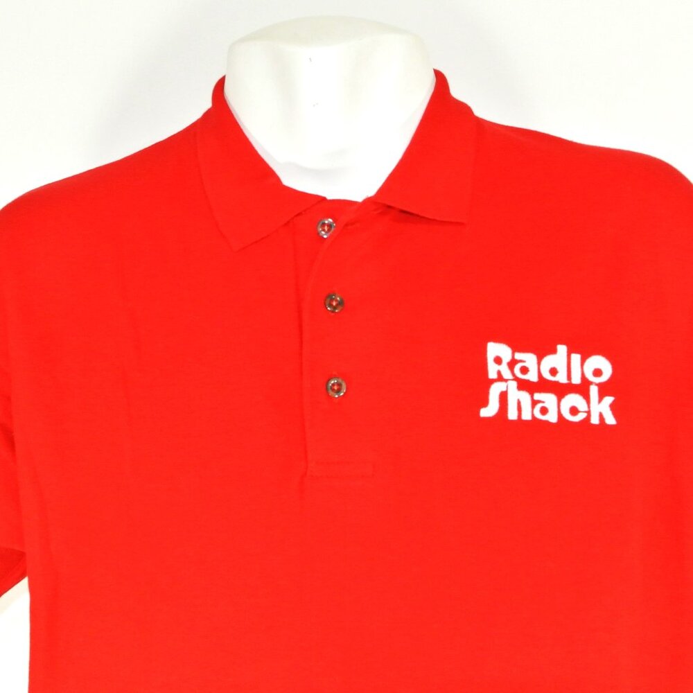 RADIO SHACK Vintage Electronics Polo Shirt Employee Uniform NEW Size L Large - Picture 2 of 7